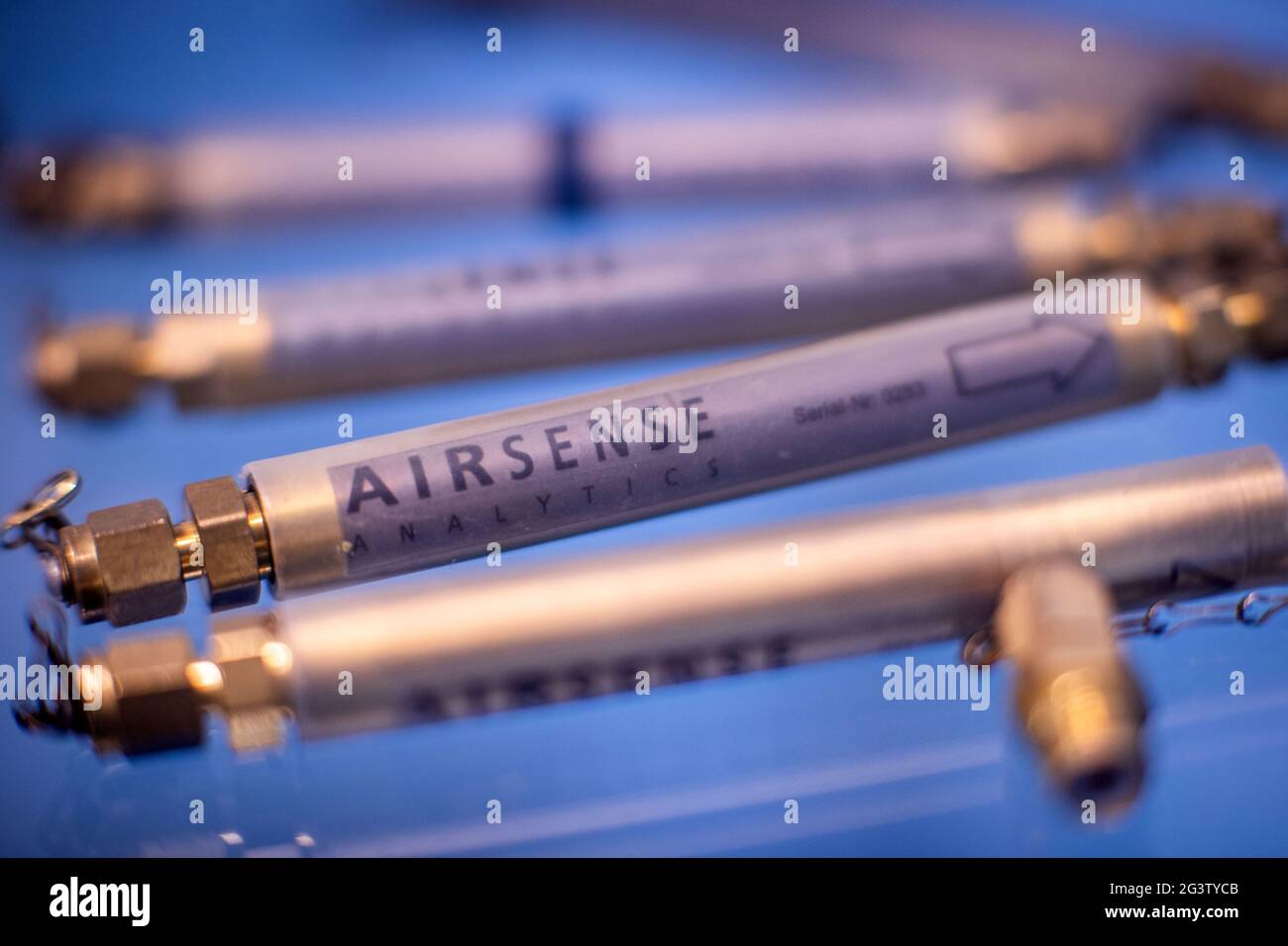 Schwerin, Germany. 17th June, 2021. Cartridges for enrichment tubes for