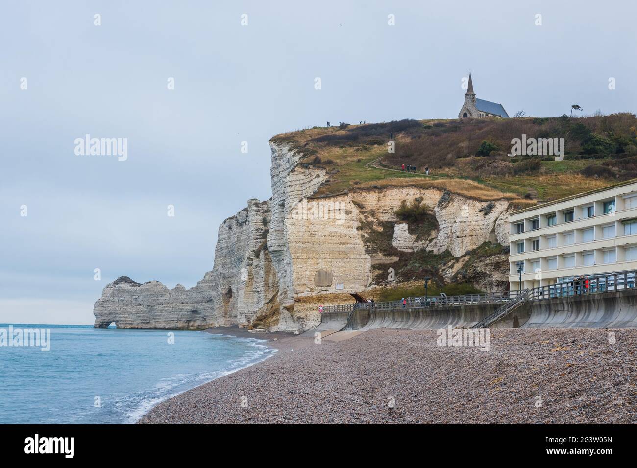 Etretat the cliff of aval hi-res stock photography and images - Alamy