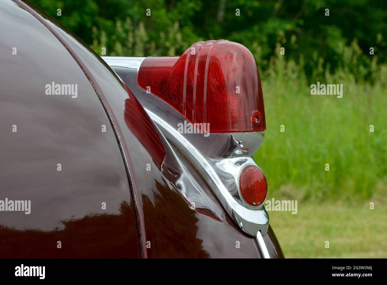 The taillight on a 1940 Chrysler is visible from the rear as well as the side. Stock Photo