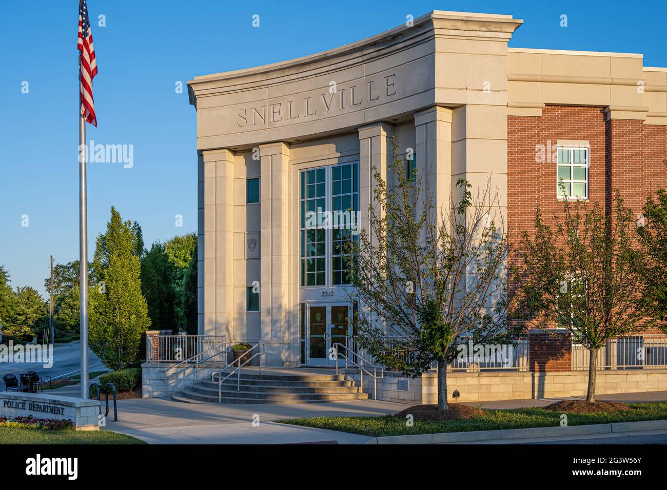 Snellville Police Department building in Snellville (Metro Atlanta), Georgia. (USA) Stock Photo