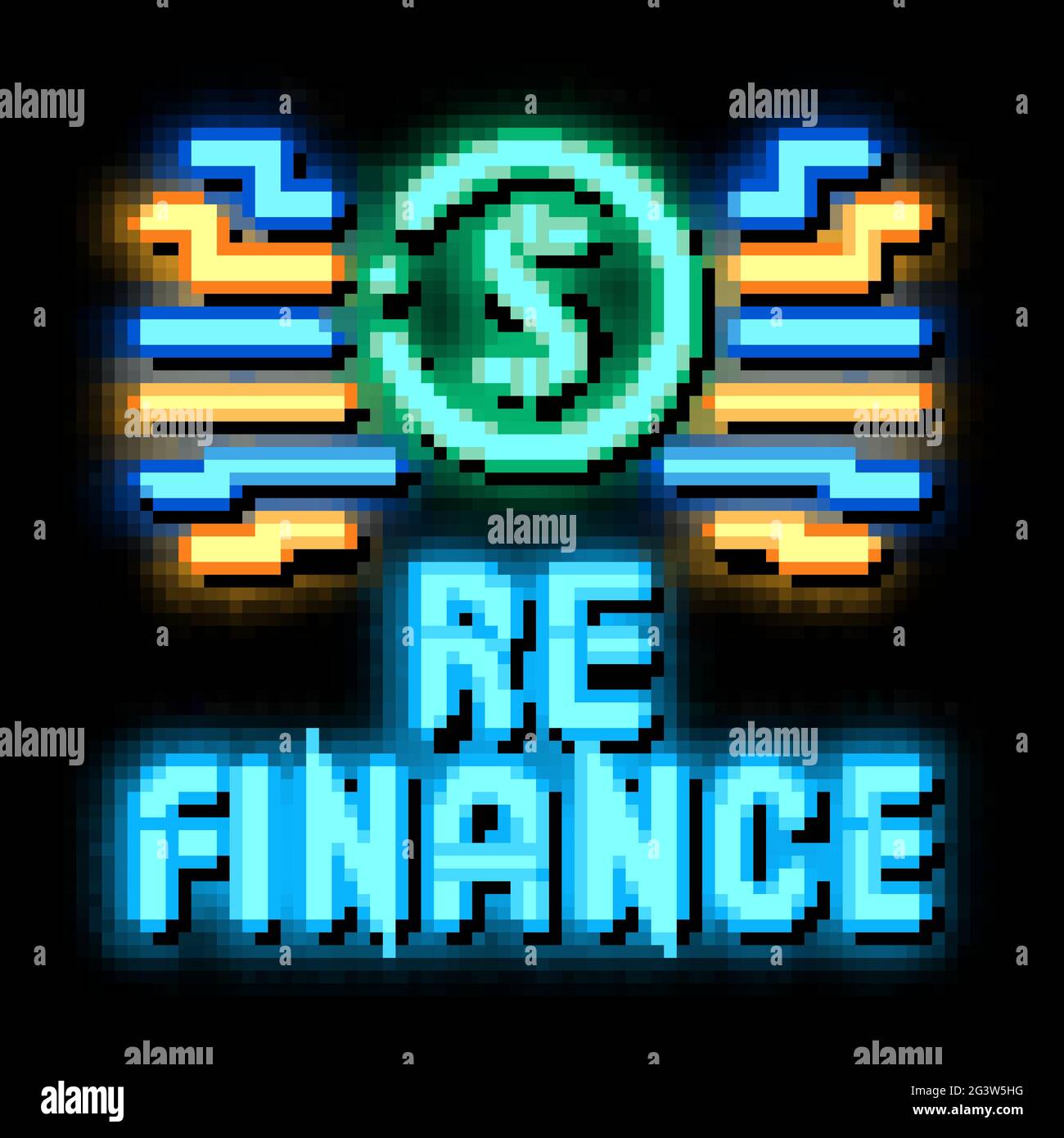 refinancing sign neon glow icon illustration Stock Vector Image & Art ...