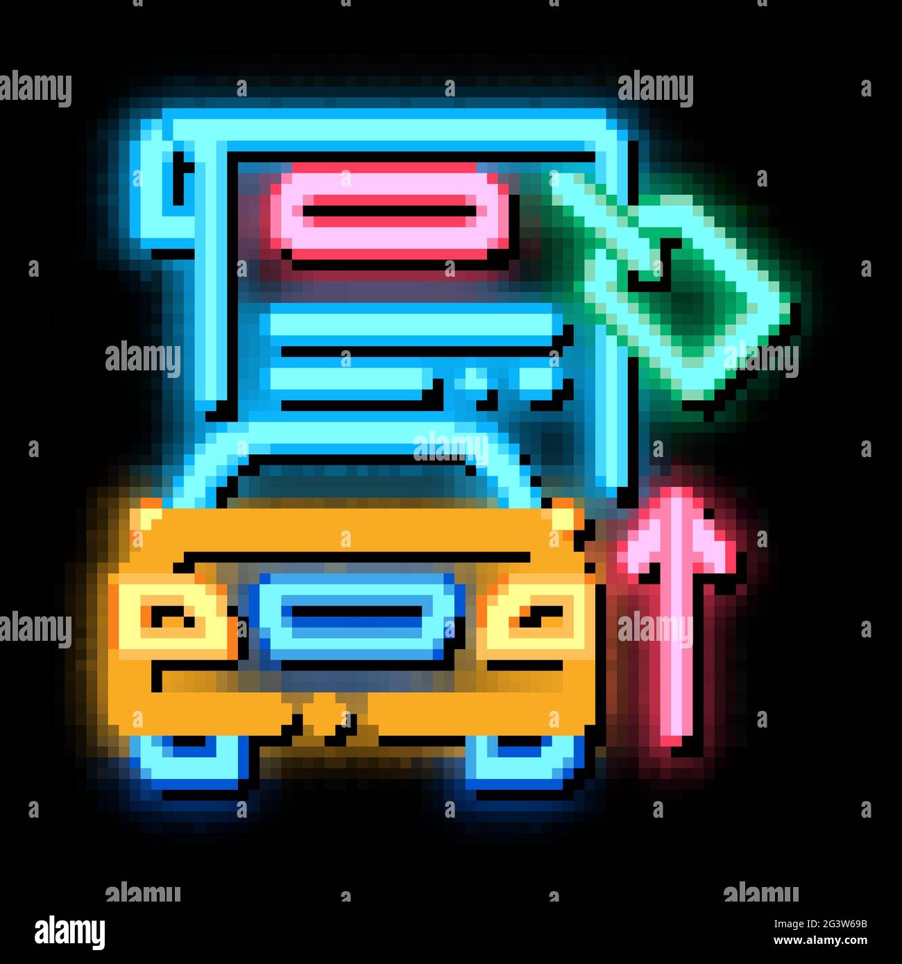 investment in car neon glow icon illustration Stock Vector Image & Art ...