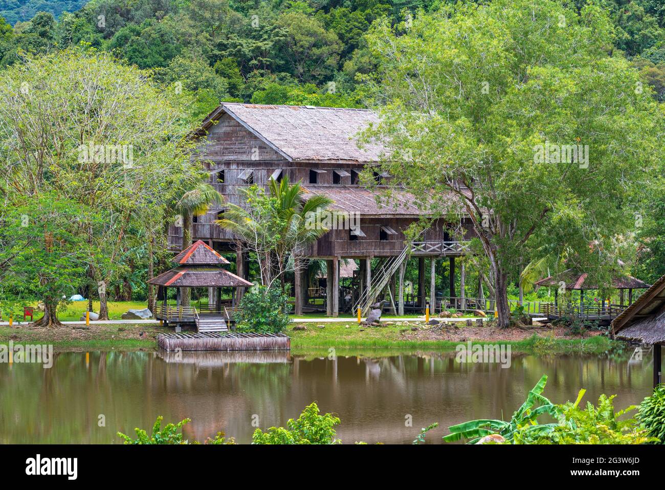 Traditional Melanau Tall House, An Elevated Building In The Sarawak ...