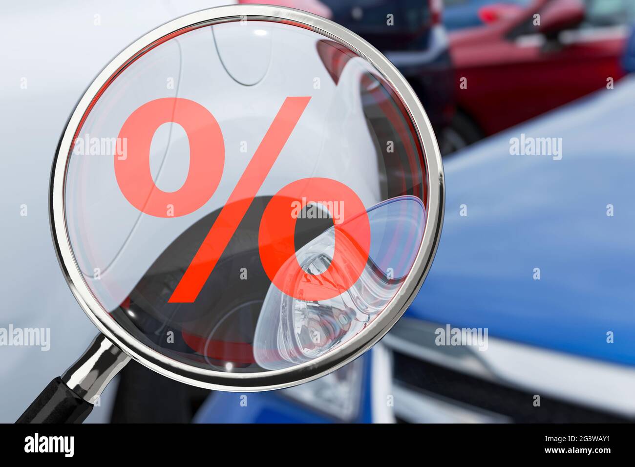 Car purchase discount Stock Photo