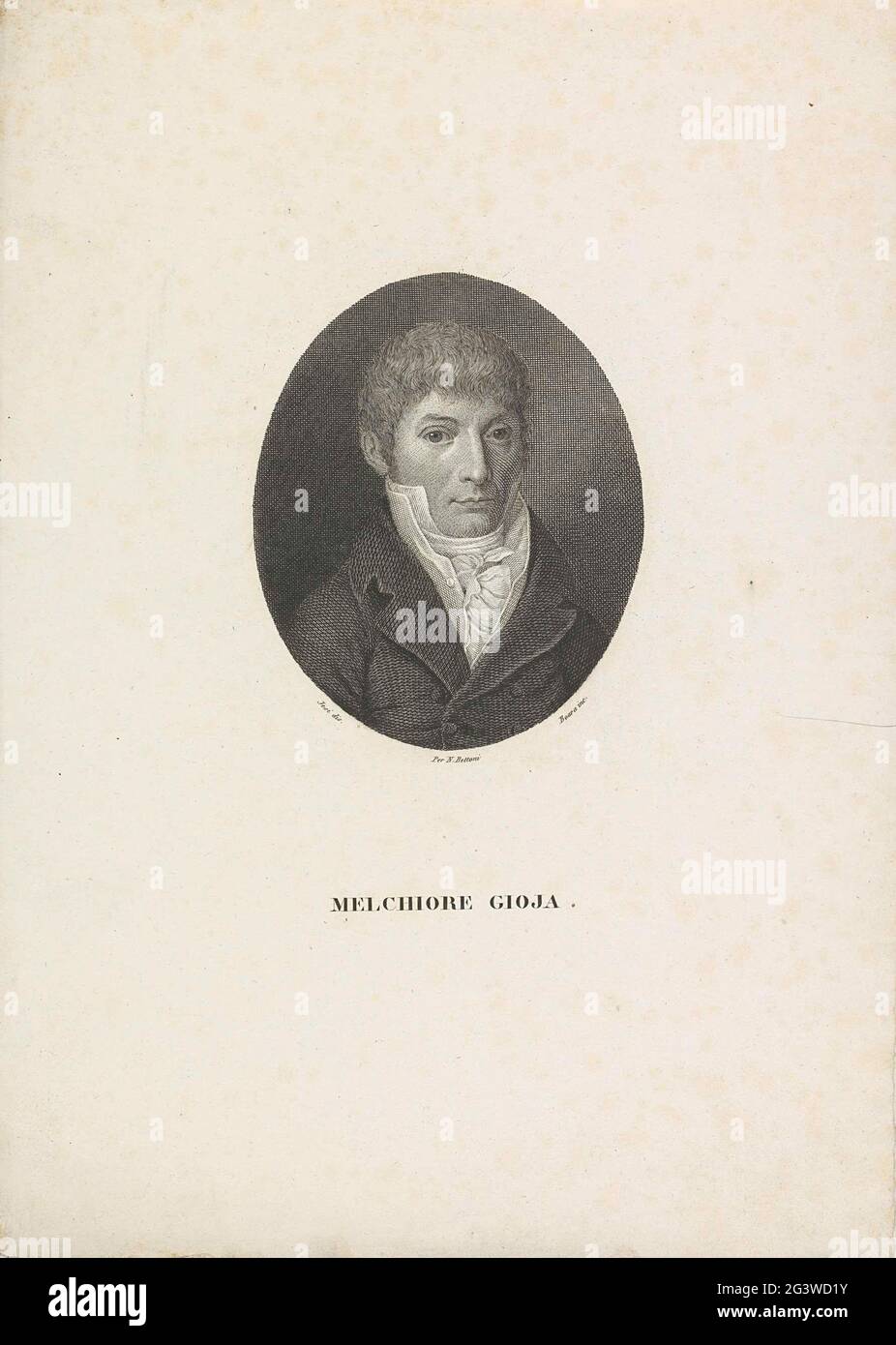 Portrait of writer Melchiorre Gioia; Portraits of famous Italians in