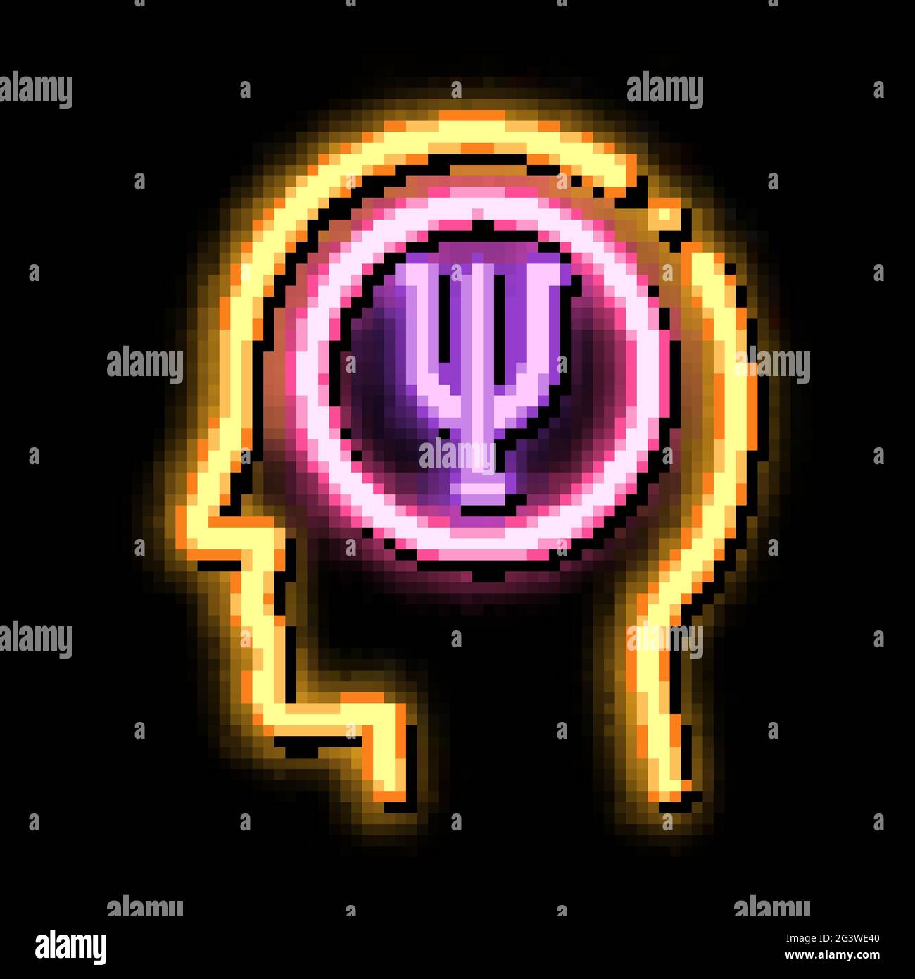 psychology in human brain neon glow icon illustration Stock Vector ...