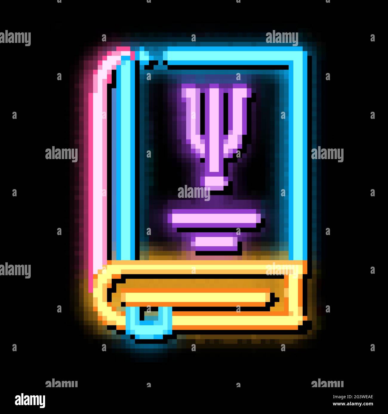 psychology book neon glow icon illustration Stock Vector Image & Art ...