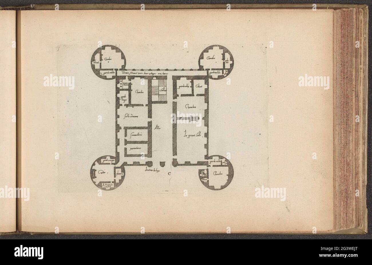 Map of Landhuis C Logis domestiques - Map Of Landhuis C Logis Domestiques Petit Habitations Floor Plans And Models Of French Country Houses This Print Is Part Of An Album 2G3WEJT 