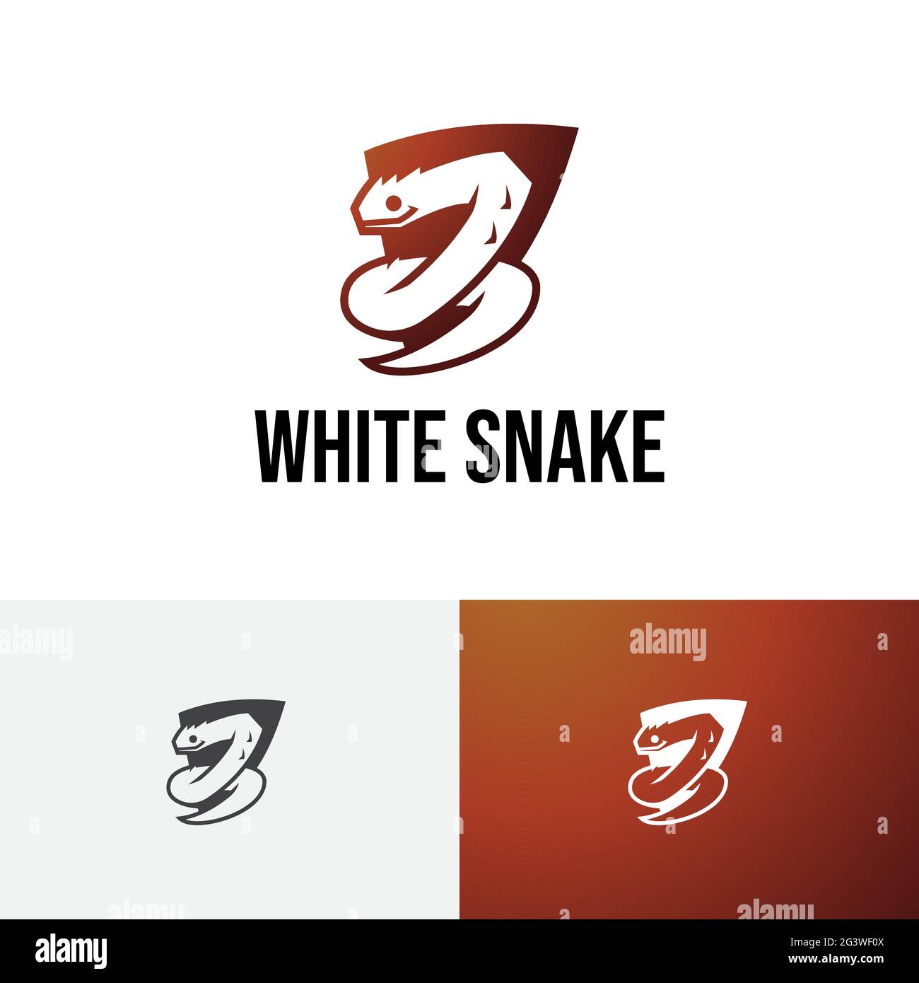 Venomous Poisonous Snake Serpent Dangerous Wild Animal Logo 02 Stock Vector