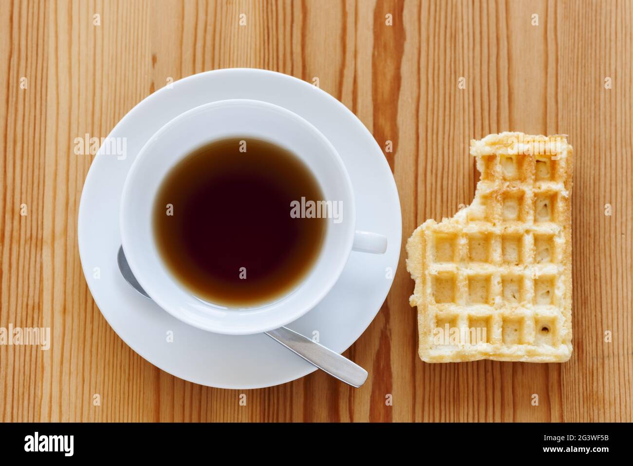 Teacup with biscuit Stock Photo