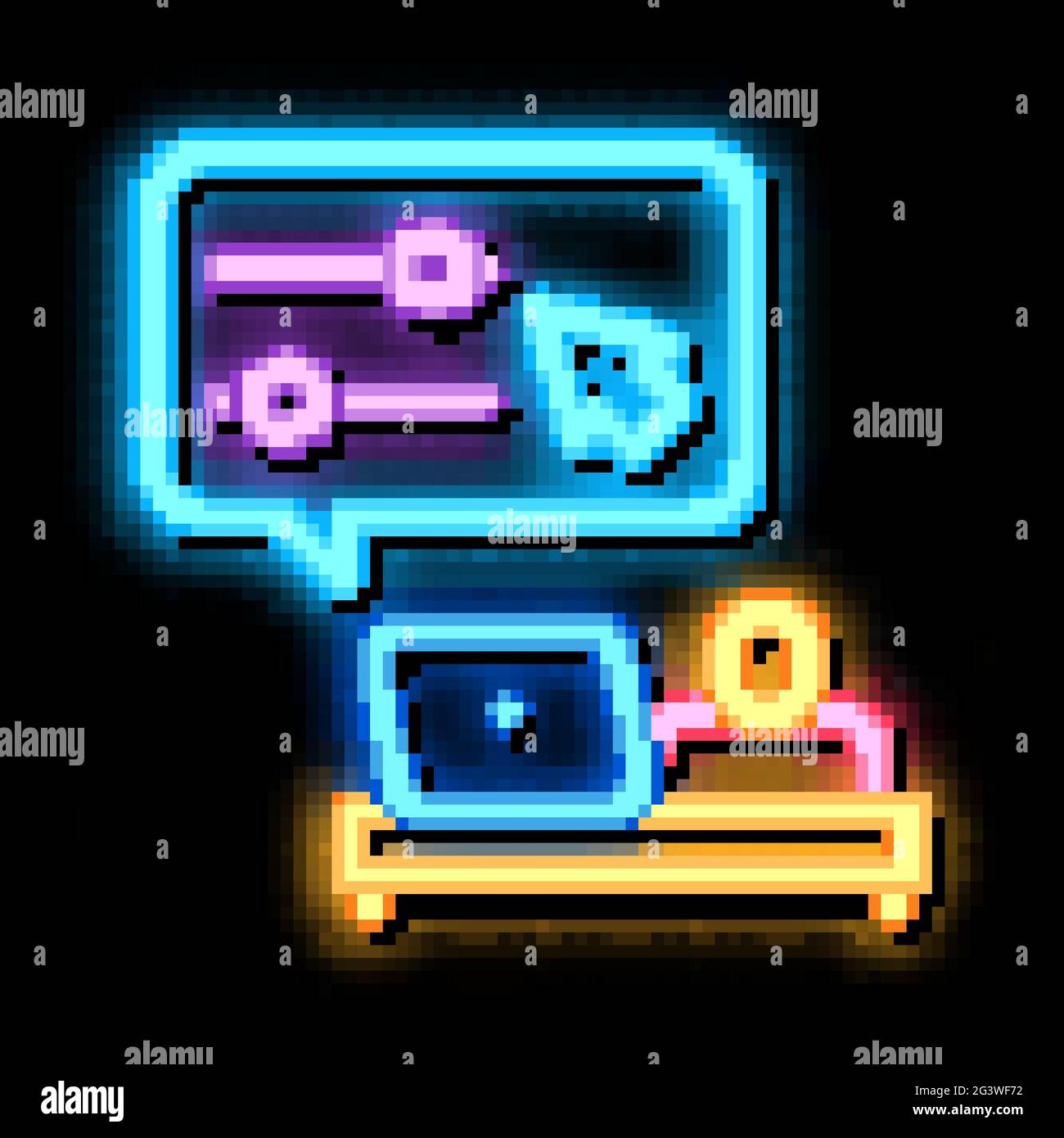 Glowing desktop icon Stock Vector Images - Alamy