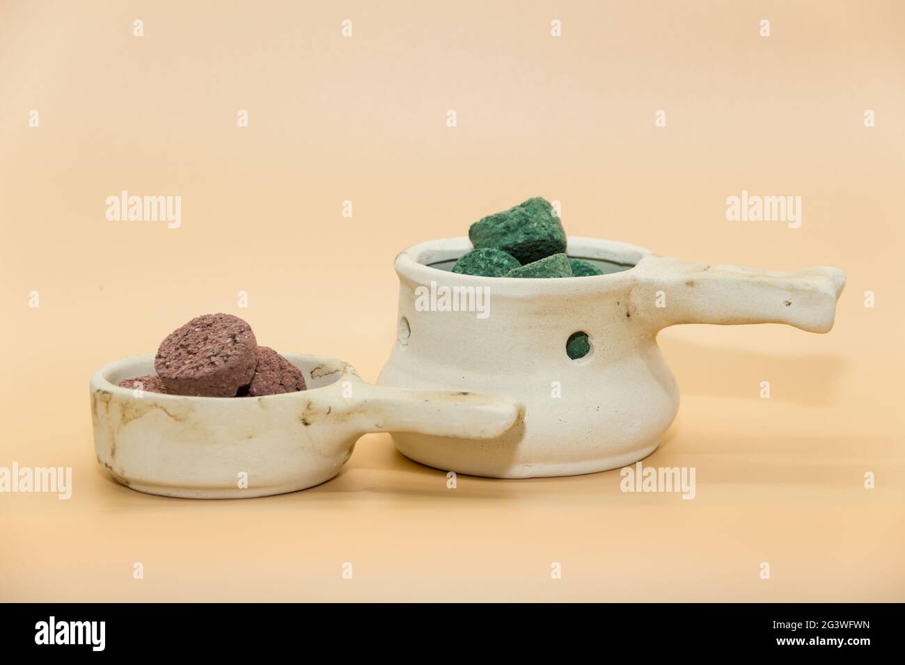 Incense burners and variety of aromatic smoke bombs Stock Photo Alamy