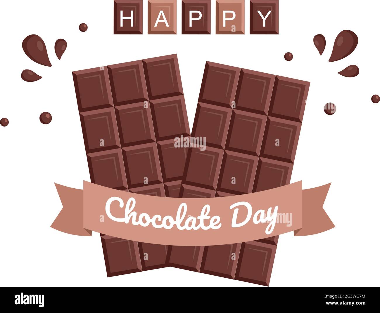 Happy Chocolate Day Celebration Vector Illustration. Suitable For ...