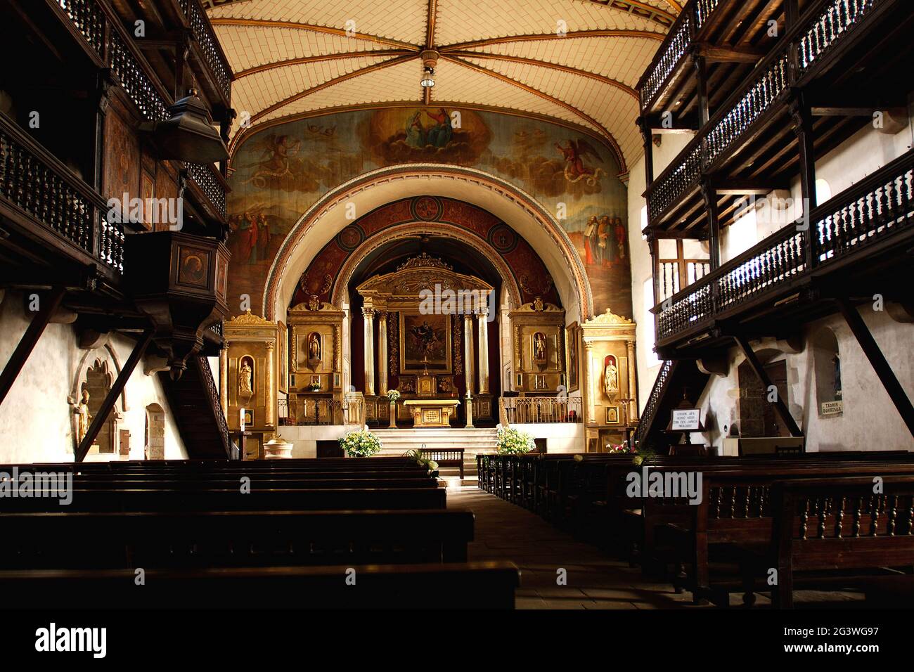 FRANCE. PYRENEES-ATLANTIQUES (64) BASQUE COUNTRY. THE VILLAGE OF SARE ...