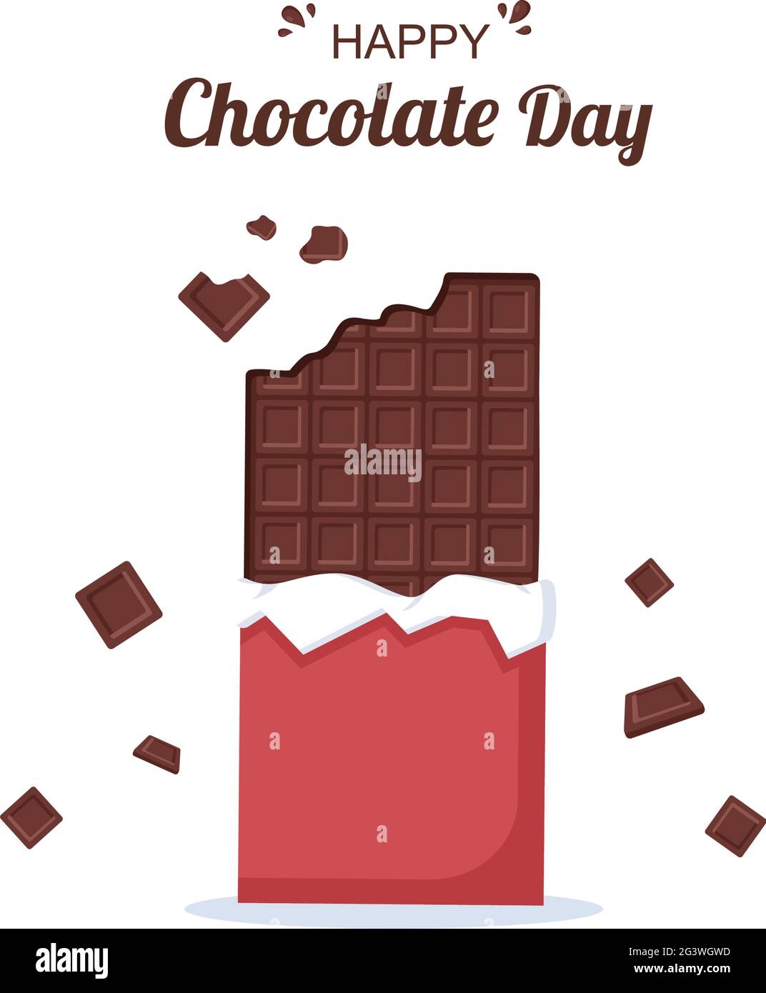 Happy Chocolate Day Celebration Vector Illustration. Suitable For Greeting  Cards, Posters and Background Stock Vector Image & Art - Alamy