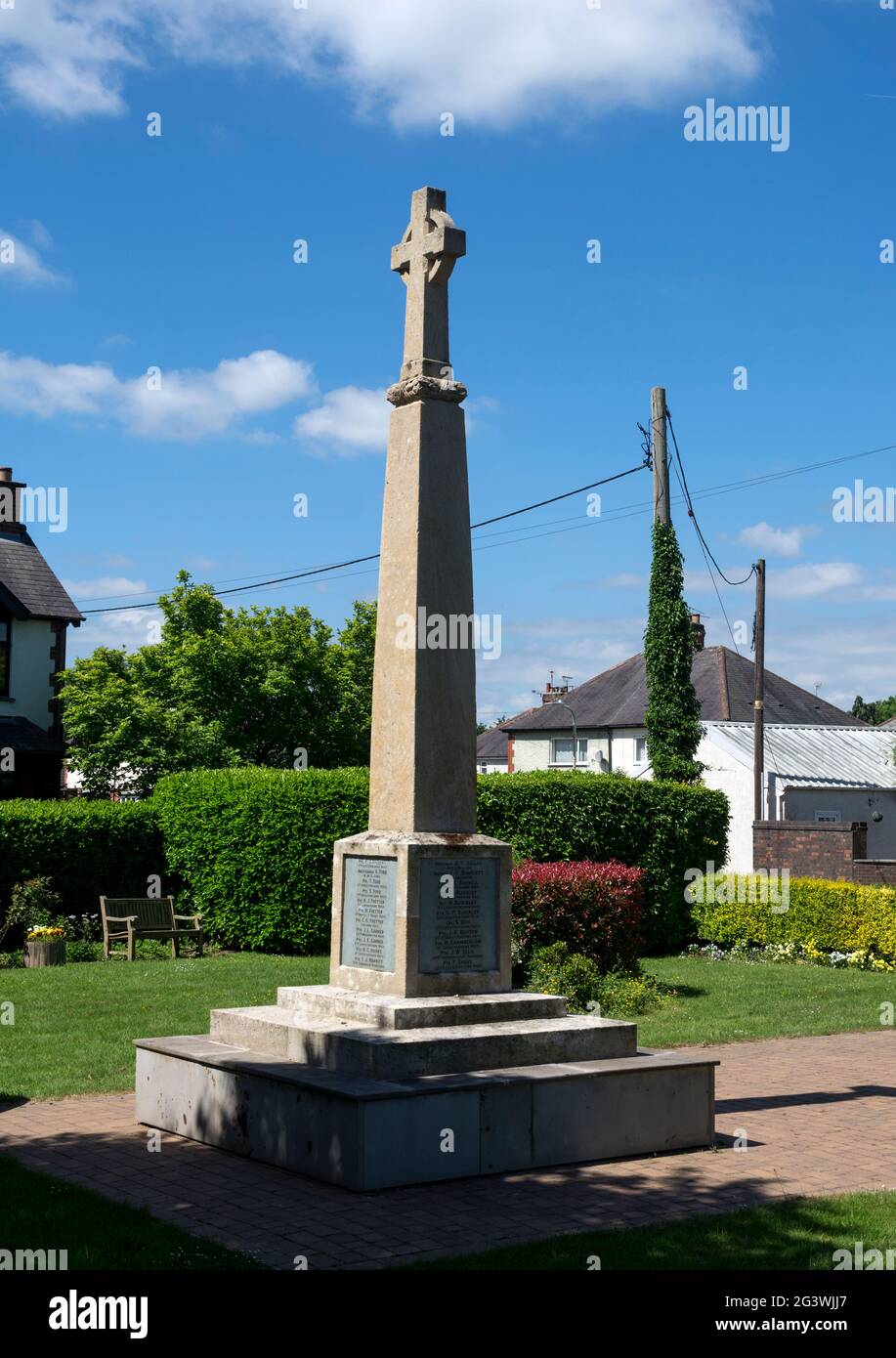 The village war memorial, Broughton Astley, Leicestershire, England, UK