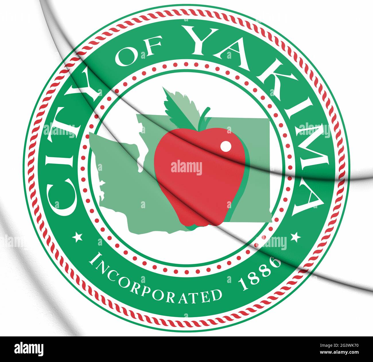 3D Seal of Yakima (Washington State), USA. 3D Illustration Stock Photo