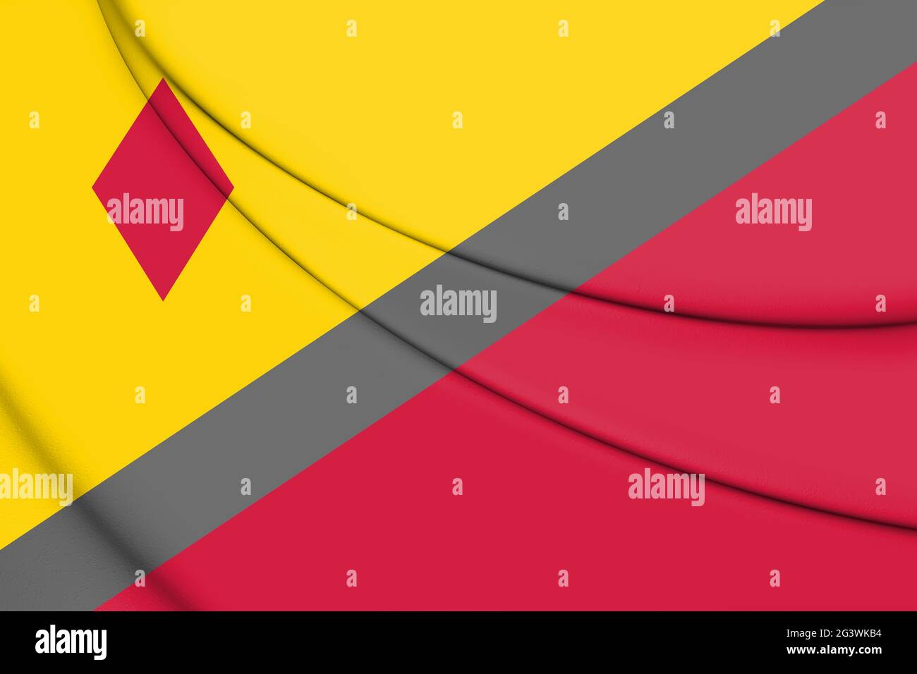 3D Flag of Stein (Limburg), Netherlands. 3D Illustration Stock Photo