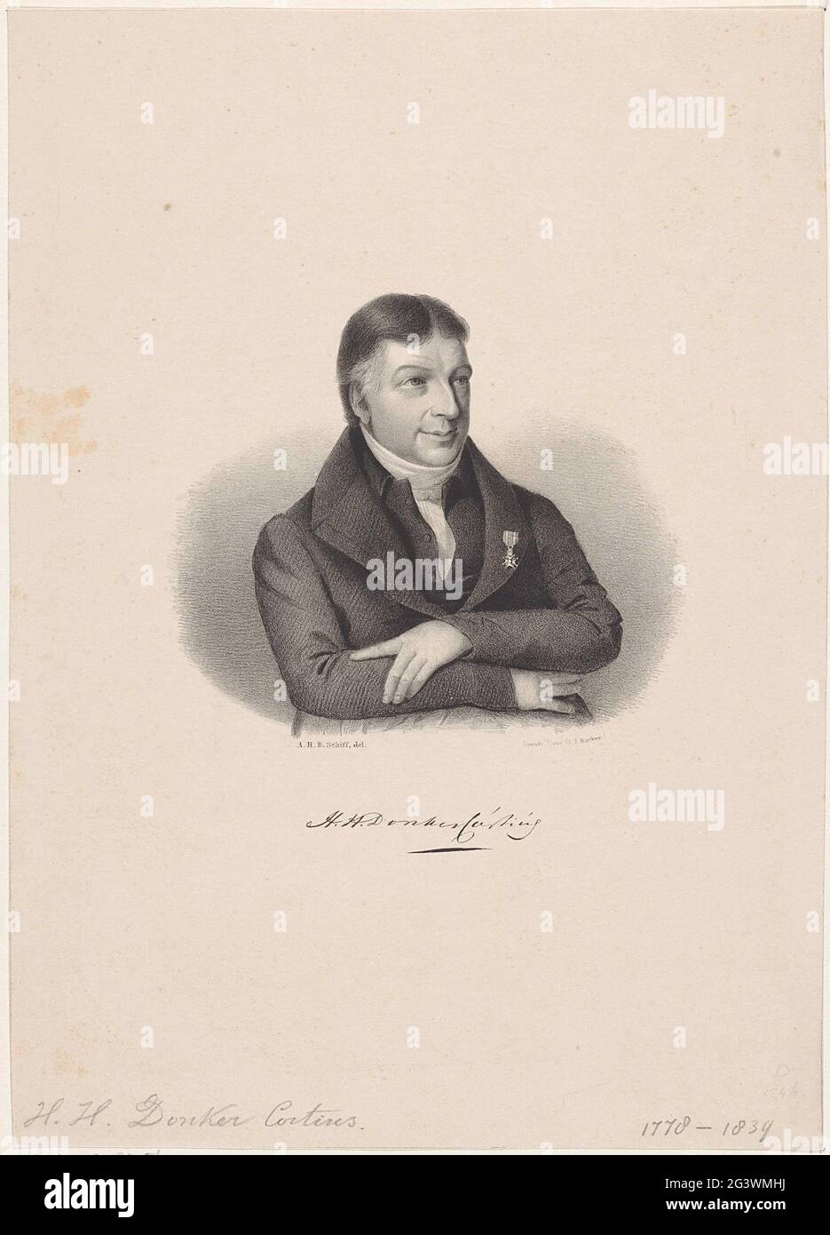 Portrait of Hendrik Herman Donker Curtius. He wears a knighthood on his ...