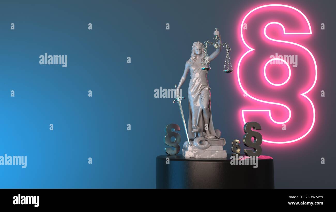 Lady Justice Statue Paragraph Stock Photo