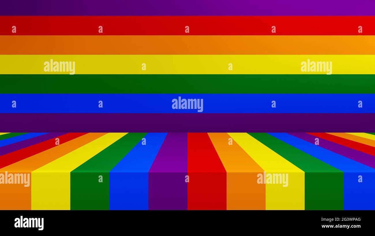 Rainbow colors studio stage background Stock Photo Alamy