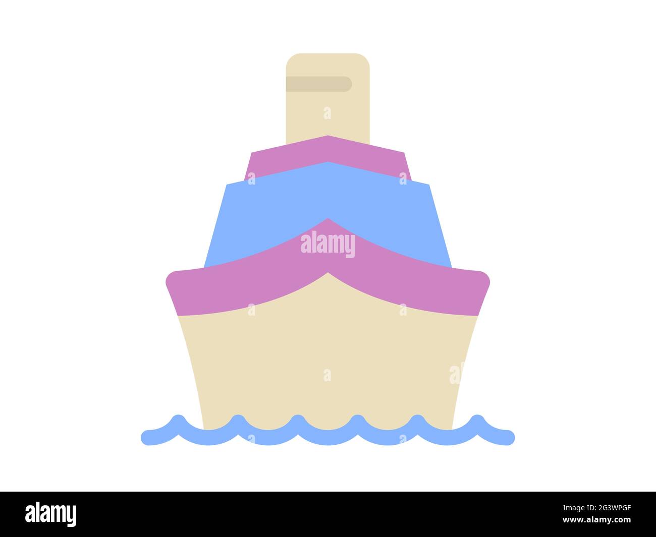 cruiser ship single isolated icon with flat style vector illustration ...