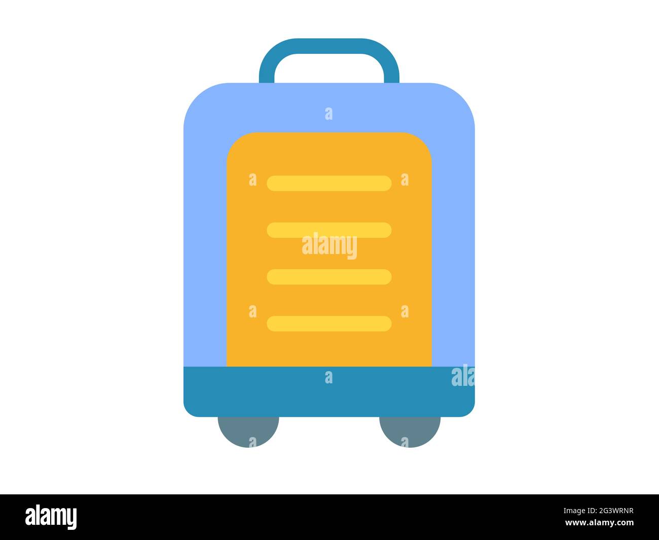 suitcase baggage single isolated icon with flat style vector ...