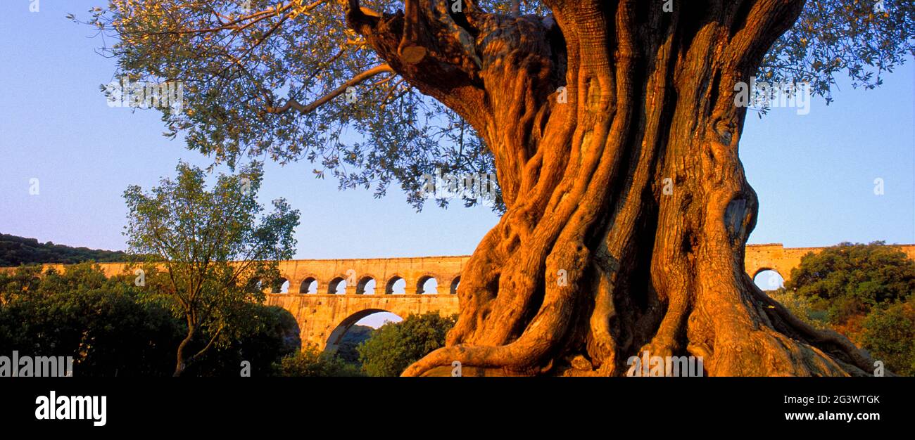 FRANCE. GARD (30) VERSPONTDUGARD. LE PONT DU GARD, ROMAN BRIDGE