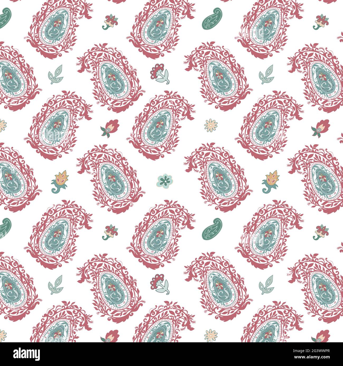 Floral pattern with blooming flowers and leaves Stock Vector