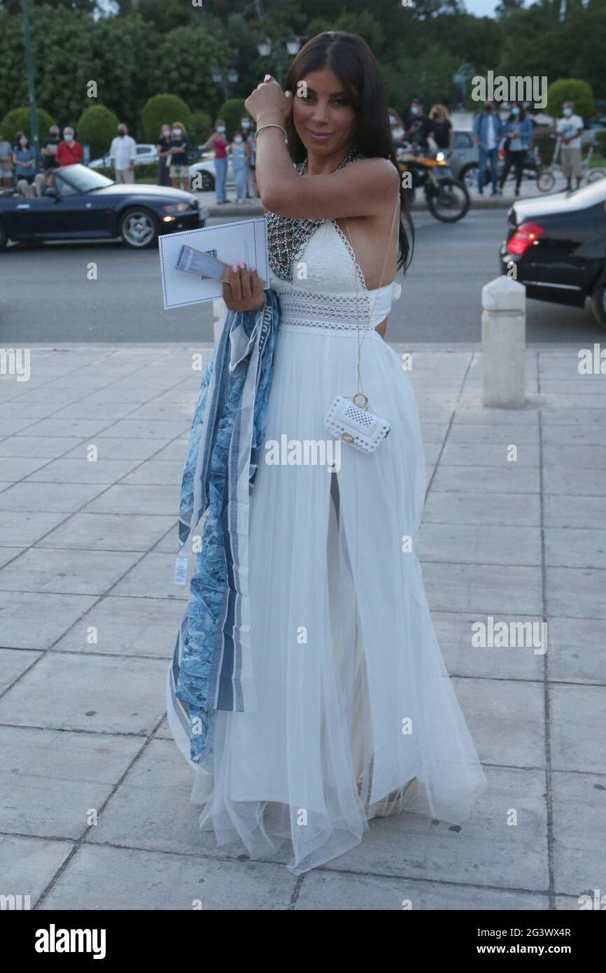 June 17, 2021, Athens, Greece: Fashion model ATHINA KOINI arrives Dior ...