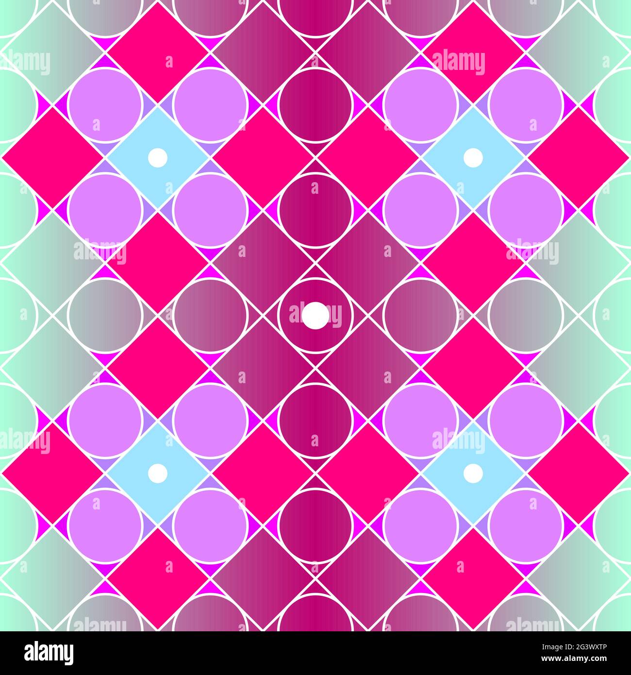 https://c8.alamy.com/comp/2G3WXTP/seamless-vector-gradient-pattern-bright-circles-rhombuses-with-white-lines-smooth-color-transition-image-vector-colorful-illustration-for-wallpape-2G3WXTP.jpg