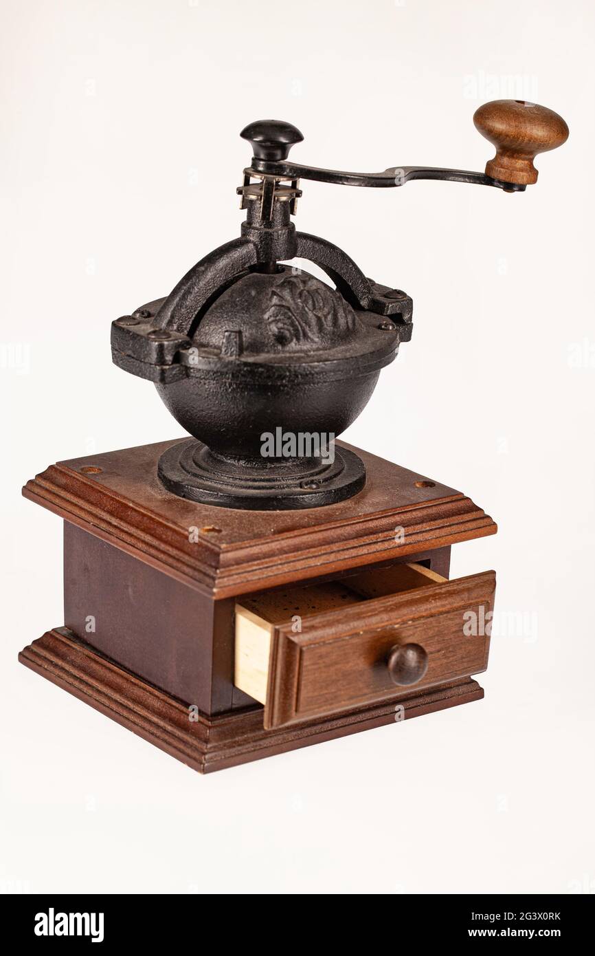 Old Coffee Mill Stock Photo Alamy