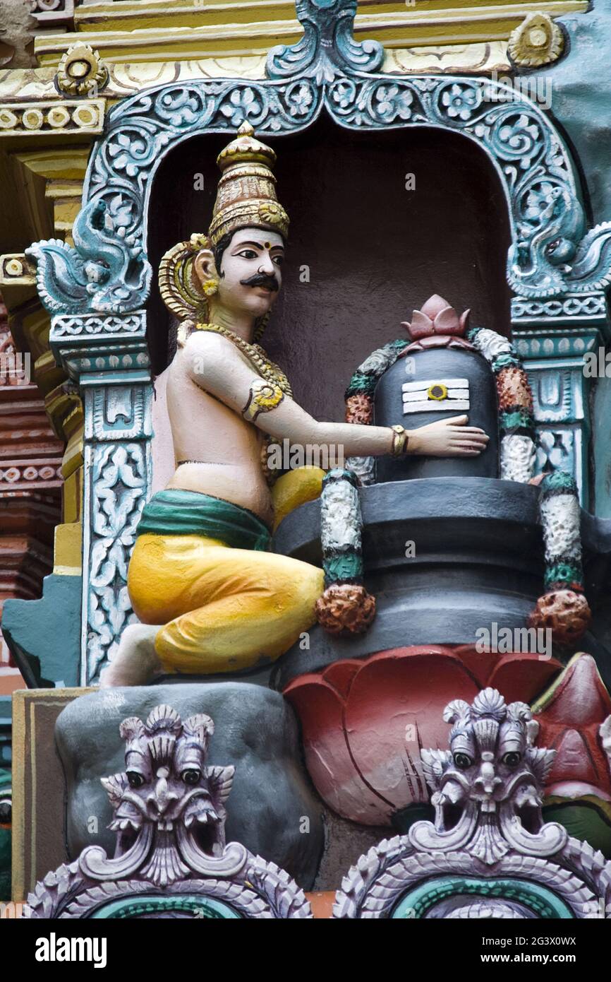 Markandeya embracing Lord Shiva Stock Photo