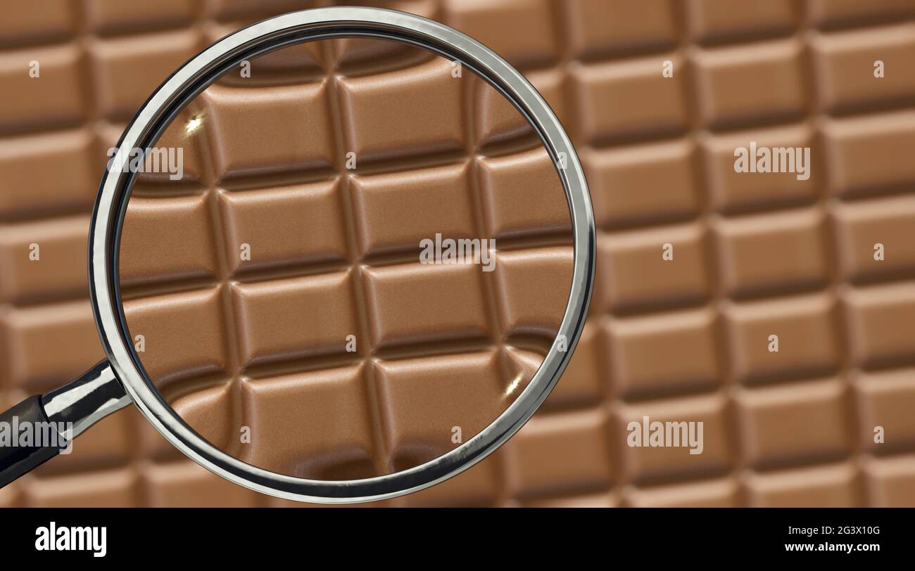 Put chocolate under the microscope Stock Photo Alamy