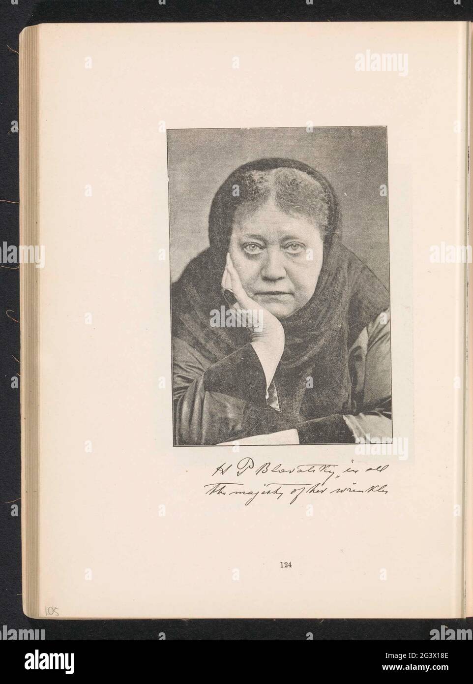 Portrait of Helena Blavatsky. . Stock Photo