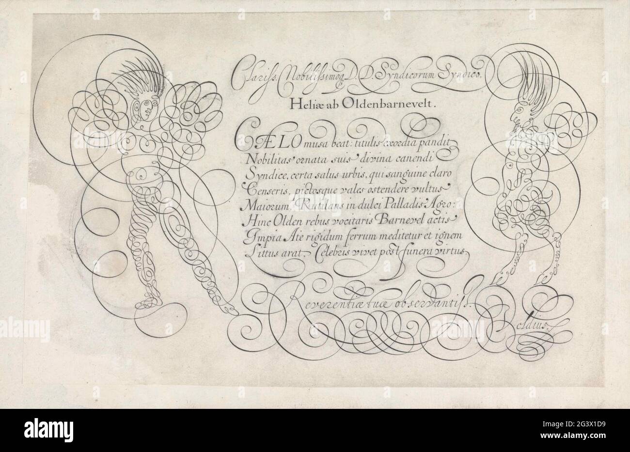 Design of a write example: Clariss. Nobilissimoq [UE] (...).; Spieghel ...