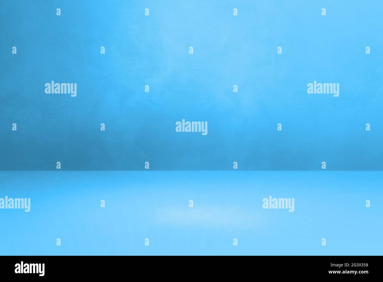 Empty blue concrete interior background Stock Photo