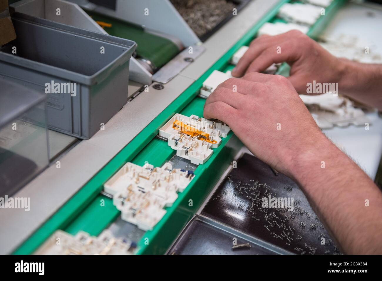 Pisek, Czech Republic. 17th June, 2021. A part of a production plant of the Schneider Electric company is seen on June 17, 2021, in Pisek, Czech Republic. The multinational company manufactures electrical machines, devices and electronic equipment. Credit: Petr Skrivanek/CTK Photo/Alamy Live News Stock Photo
