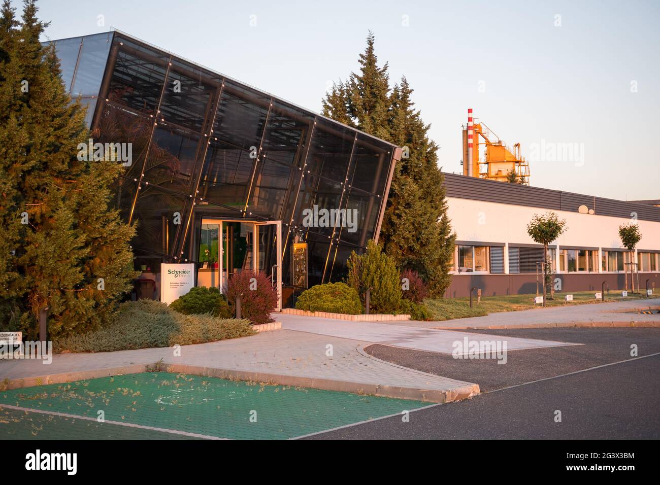 Pisek, Czech Republic. 17th June, 2021. The production plant of the Schneider Electric company is seen on June 17, 2021, in Pisek, Czech Republic. The multinational company manufactures electrical machines, devices and electronic equipment. Credit: Petr Skrivanek/CTK Photo/Alamy Live News Stock Photo