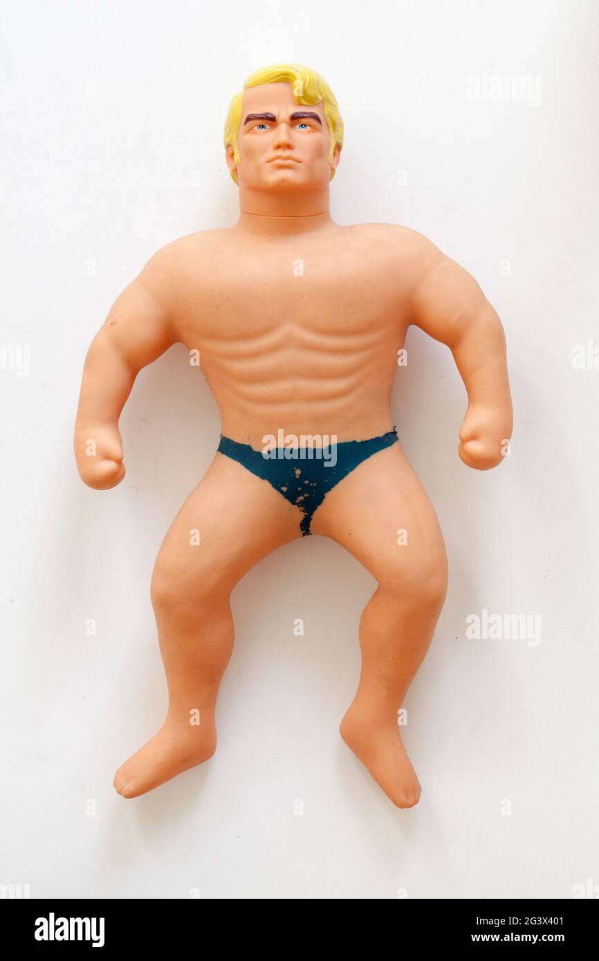 Vintage 1Stretch Armstrong Toy Figure Stock Photo