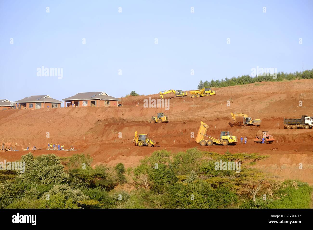 Construction site on Urban housing development Stock Photo Alamy