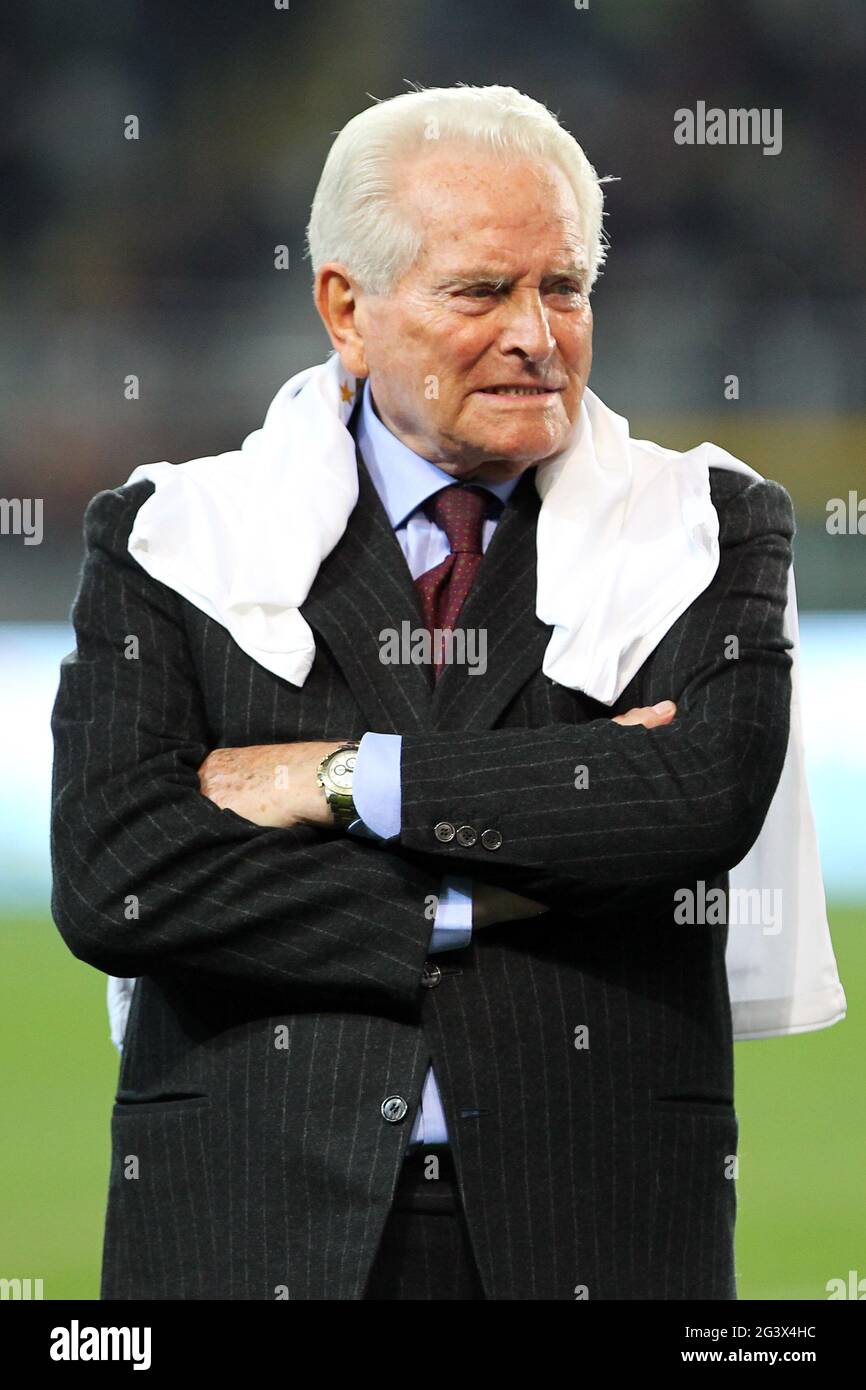 Former Juventus Fc player and former president of Juventus Fc Giampiero Boniperti Stock Photo