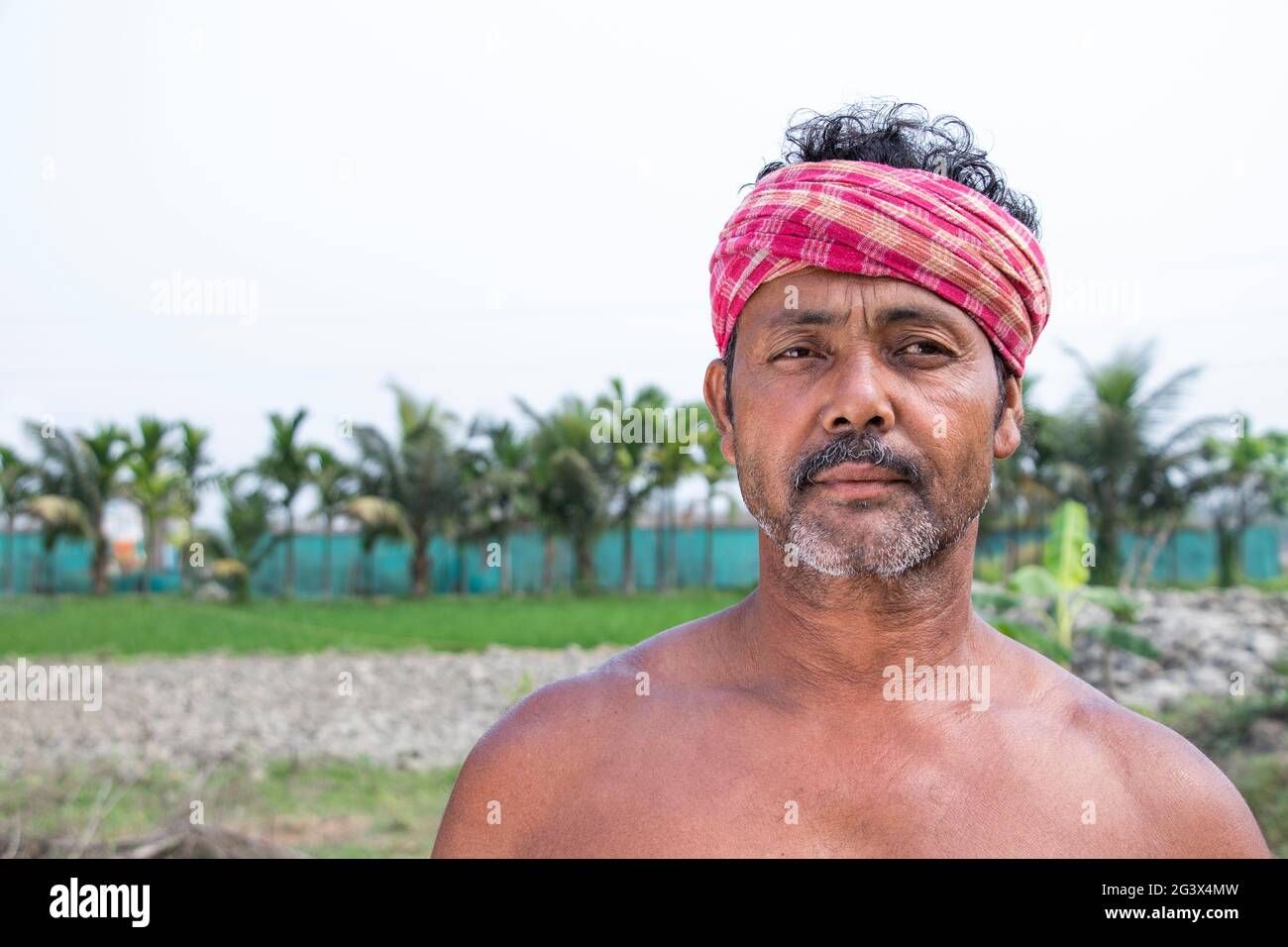 Rural Indian Farmer Standing in agricultural field Stock Photo - Alamy