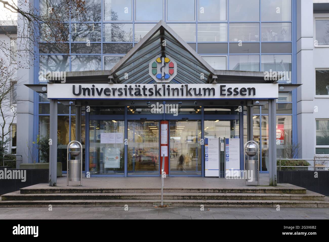 Entry to the University medical center, Essen, Ruhr area, North Rhine-Westphalia, Germany, Europe Stock Photo