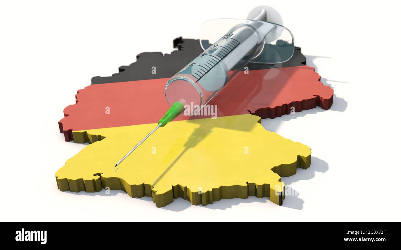 Germany-wide vaccination campaign Stock Photo