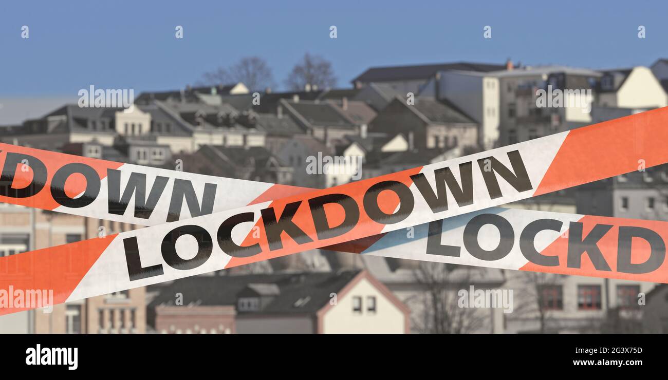 Lockdown, curfew in the city Stock Photo