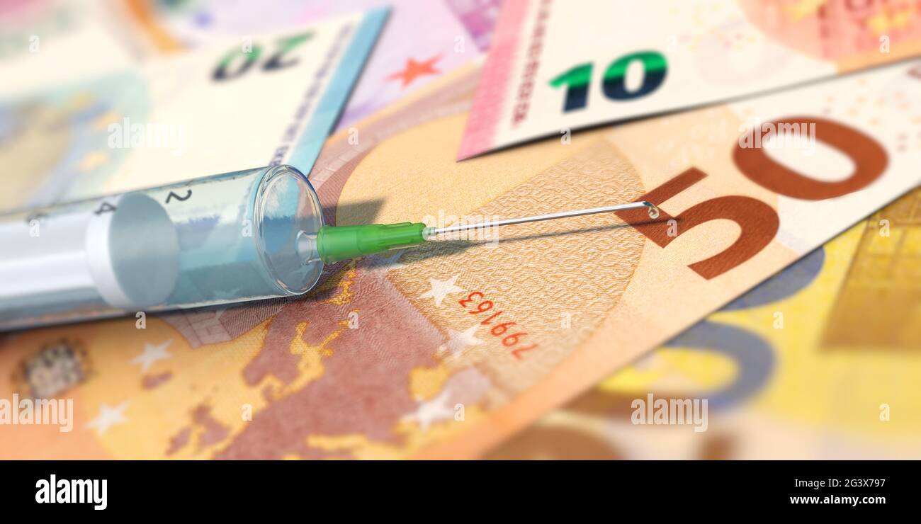 Vaccination costs Stock Photo