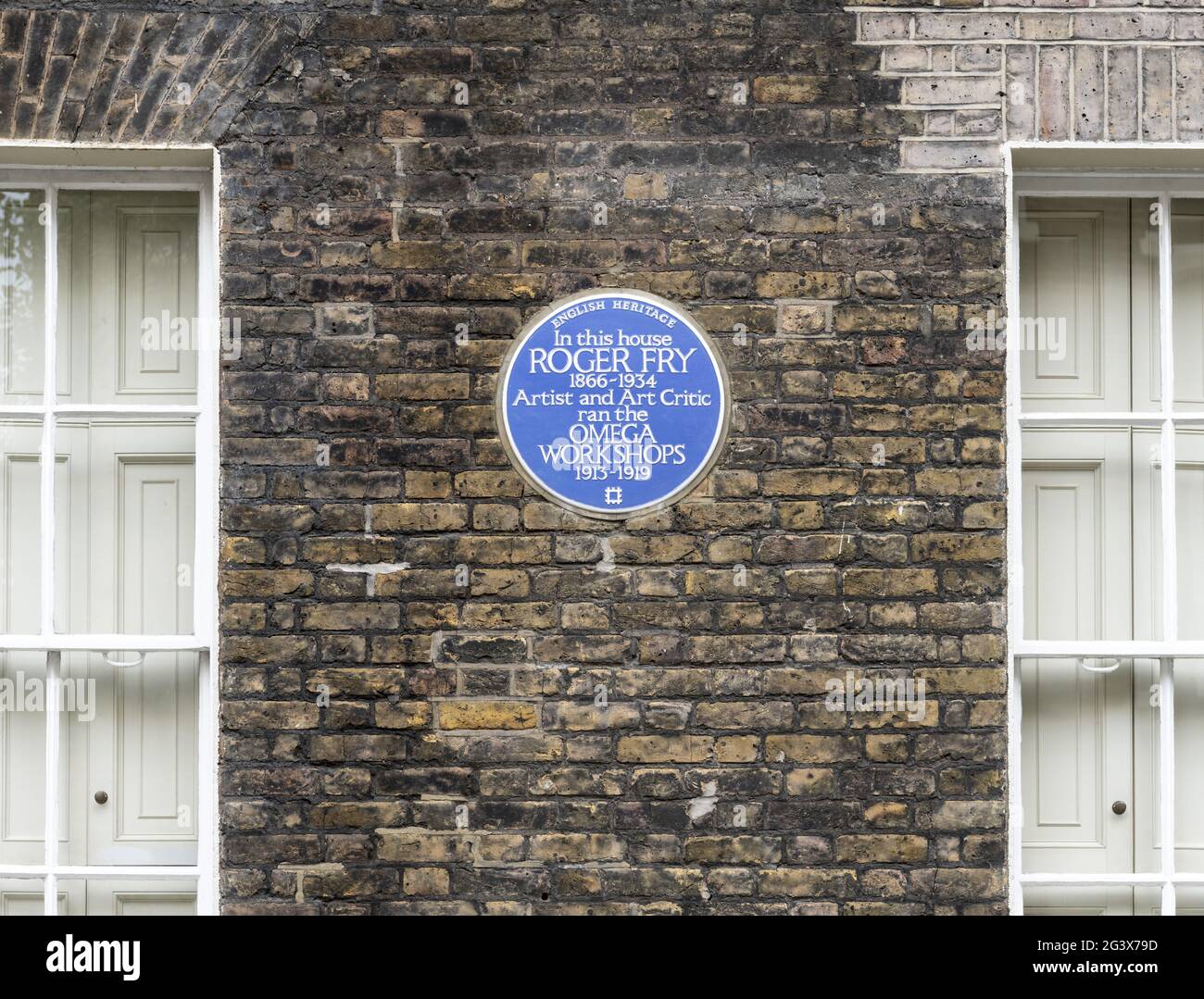 Roger Fry Blue Plaque, London Stock Photo