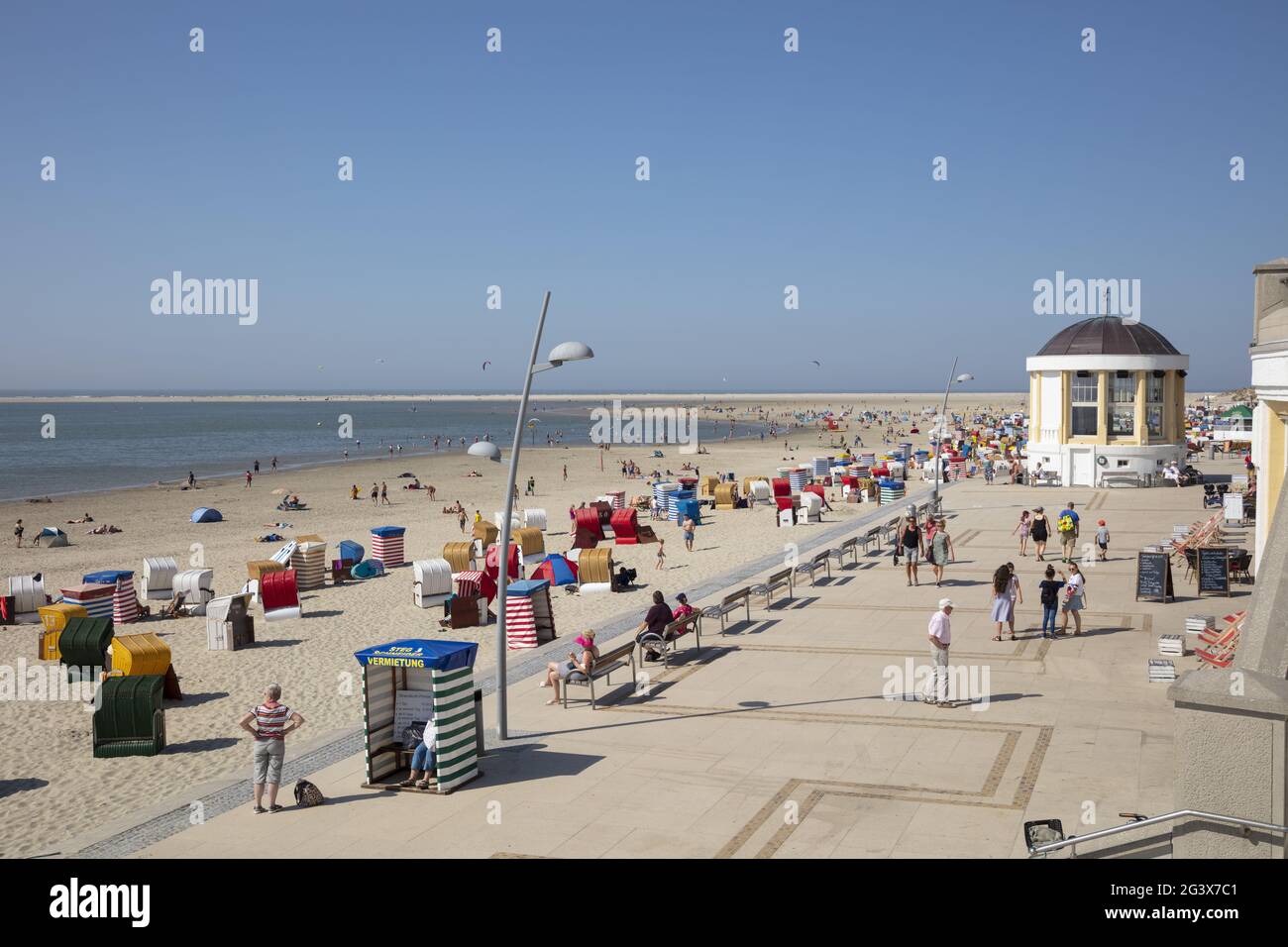 Music hall and promenade at Borkum island Stock Photo