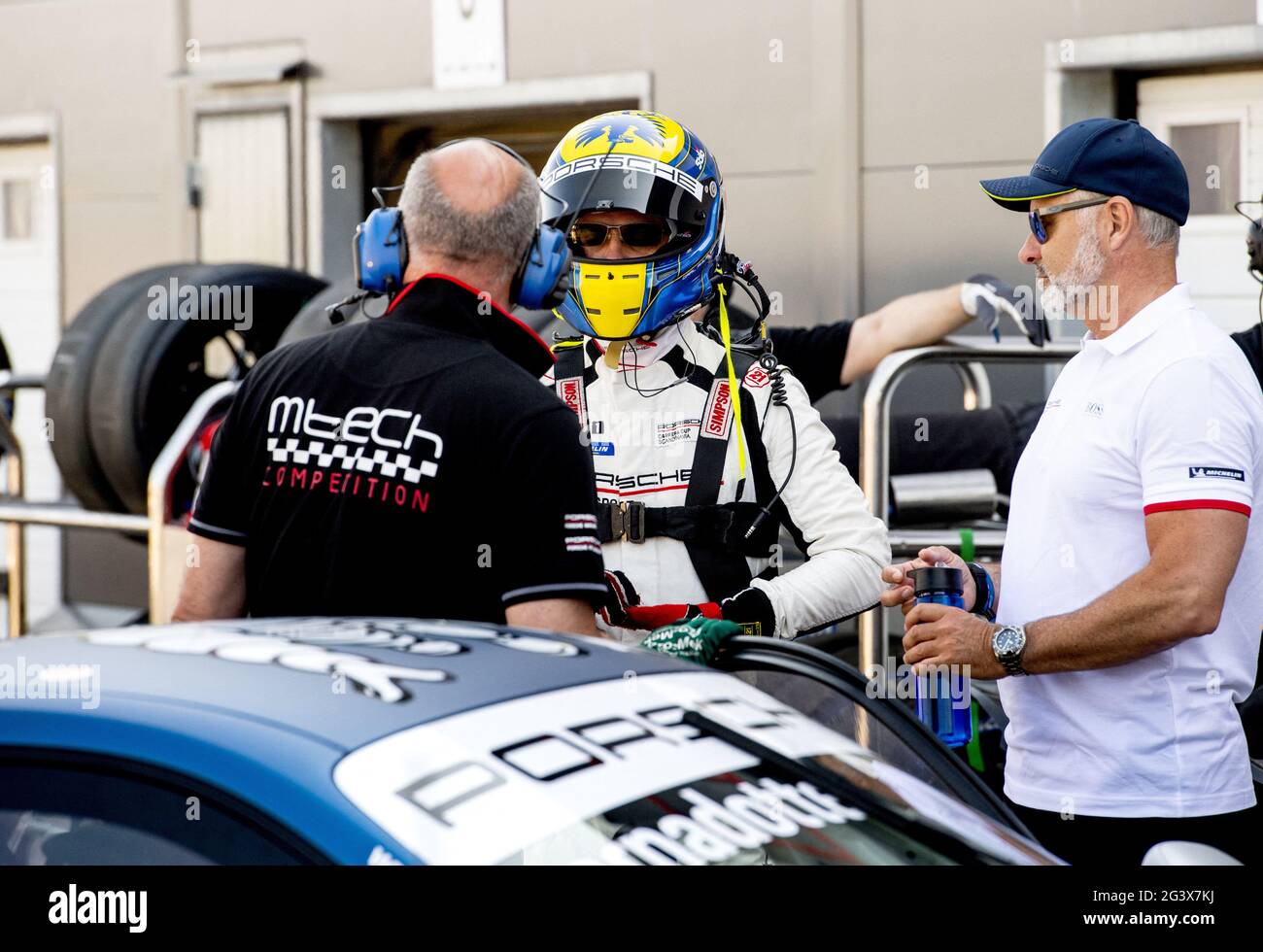 Anderstorp, Sweden. 18th June, 2021. Prince Carl Philip drive the Porsche Carrera Cup Scandinavia in Anderstorp, Sweden on June 18, 2021. Photo by Johan Valkonen/Stella Pictures/ABACAPRESS.COM Credit: Abaca Press/Alamy Live News Stock Photo